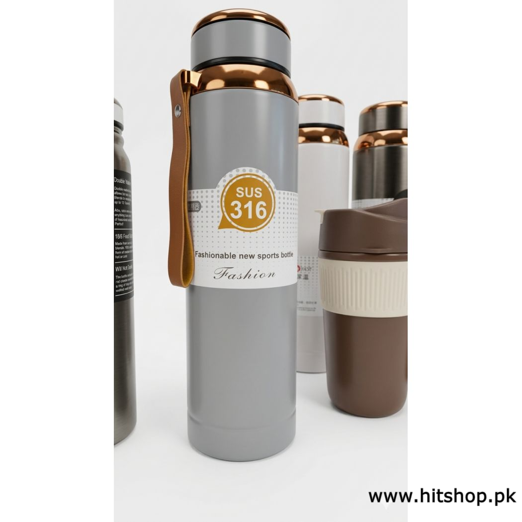 Premium Stainless Steel Vacuum Flask Bottle 750ml Grey Color